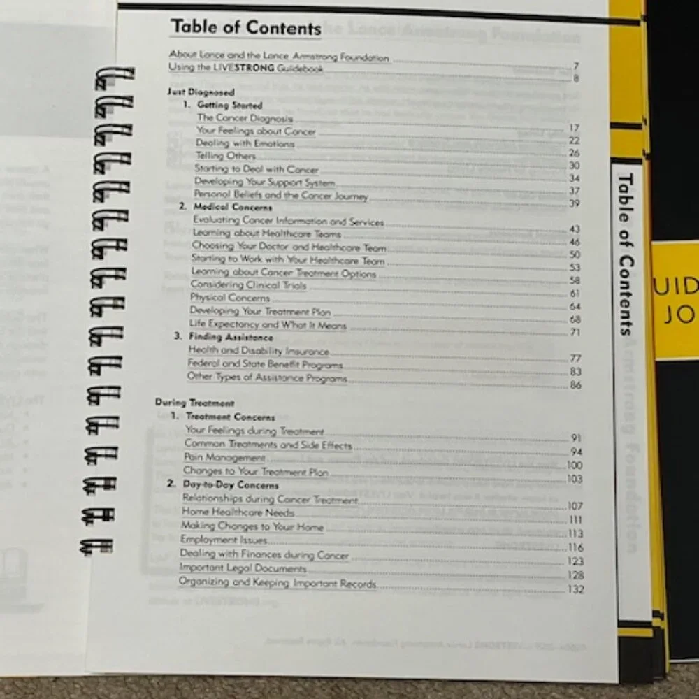Lance Armstrong's Livestrong Guidebook, Planner and Journal 2 Paperback Binders